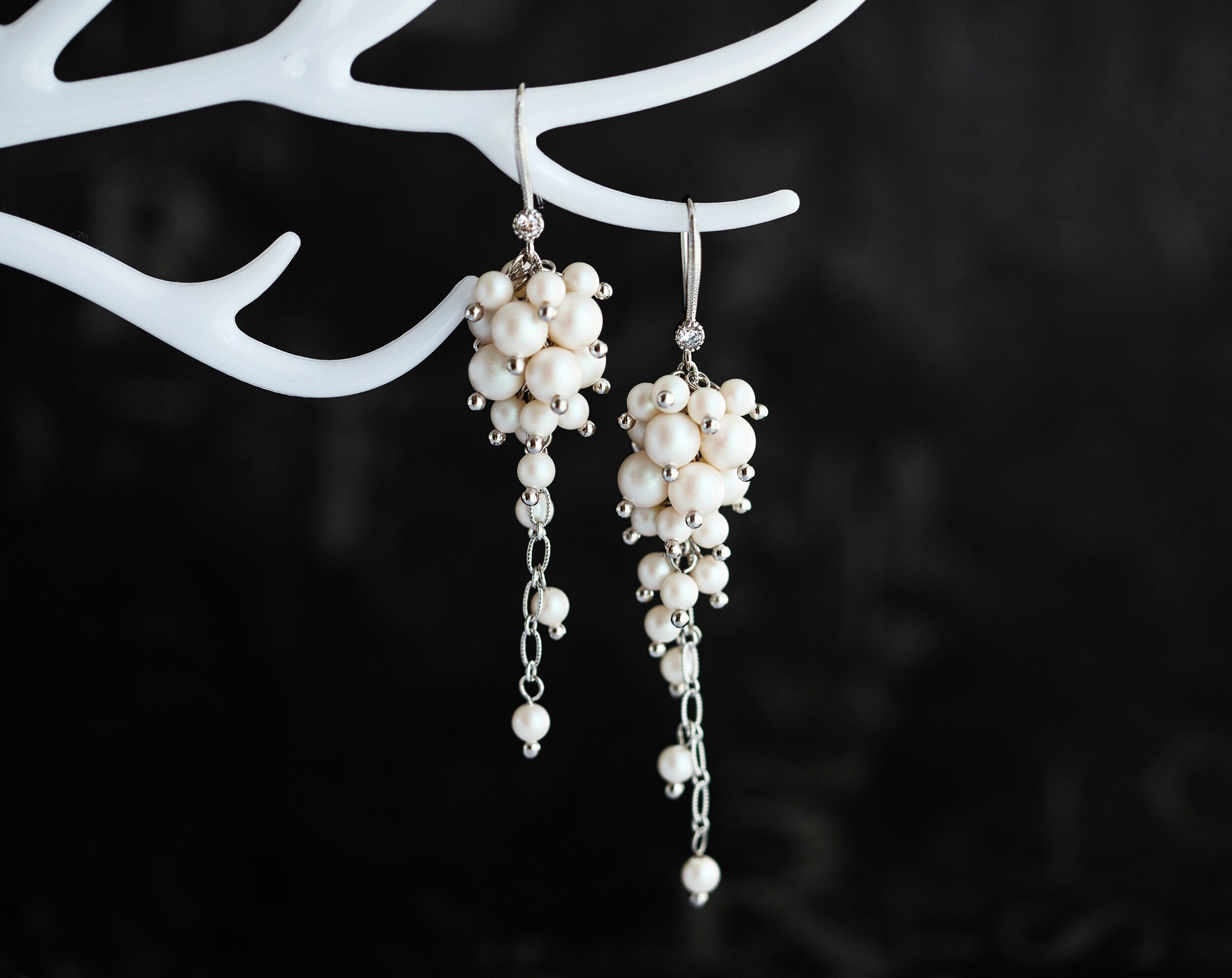 892 – White long bridal earrings Pearlescent SWAROVSKI bridal silver earrings CZ il fullxfull.2176364962 5rc9