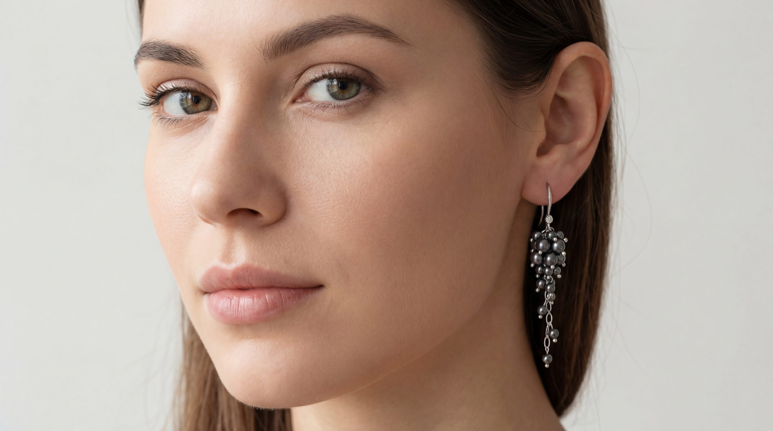 892 – Long red chandelier earrings Cluster Swarovski pearls bridal earrings Grey Long chandelier earrings Cluster Swarovski pearls bridal earrings.