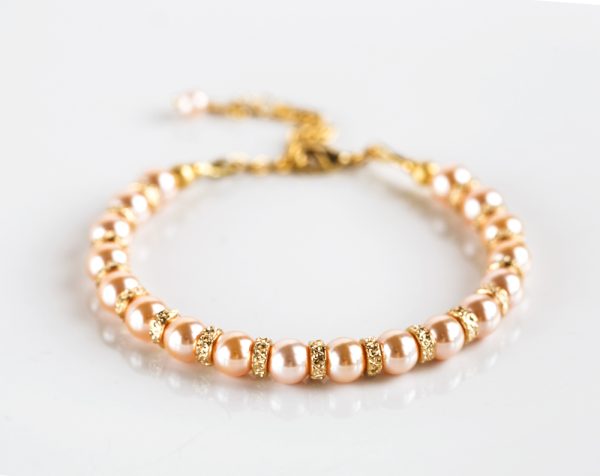 Pearls bracelet SWAROVSKI Bridal jewelry by Arsiart