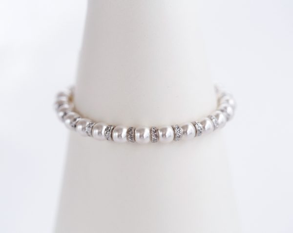 Pearls bracelet SWAROVSKI Bridal jewelry by Arsiart