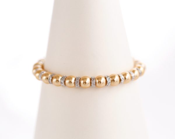 Pearls bracelet SWAROVSKI Bridal jewelry by Arsiart