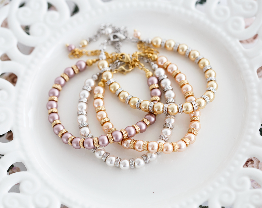 Bridal pearls bracelet,