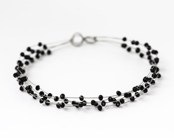 Black crystal headband